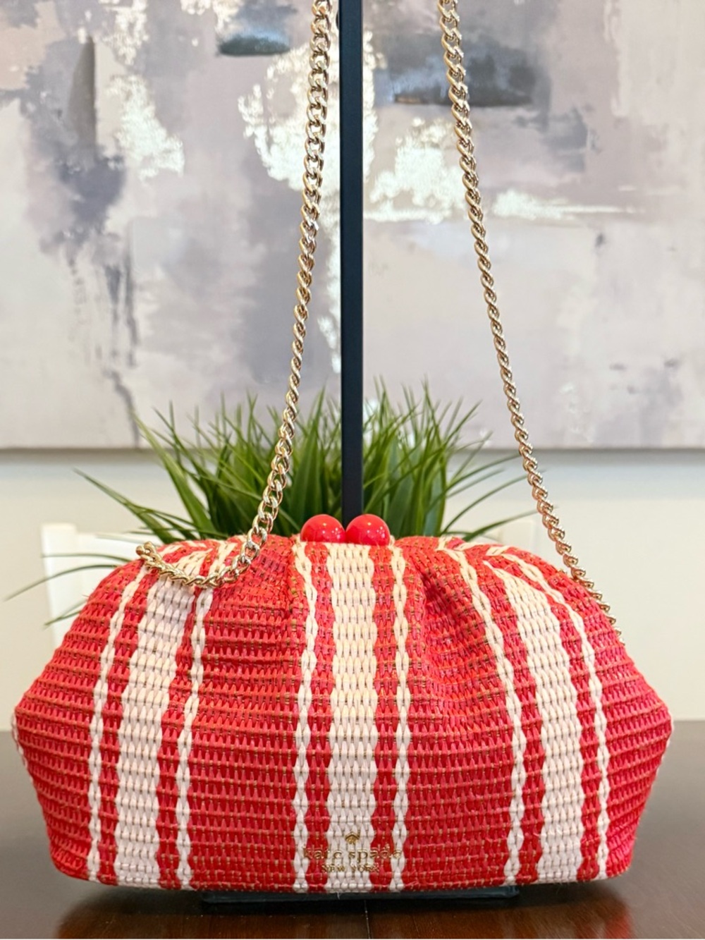 Kate Spade Scrunchy Convertible Clutch
Striped Heirloom kiss lock